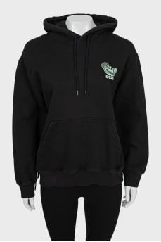 Black hoodie with print on the back