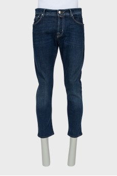 Men's straight fit button down jeans