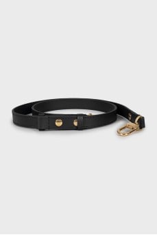 Black leather strap for bag
