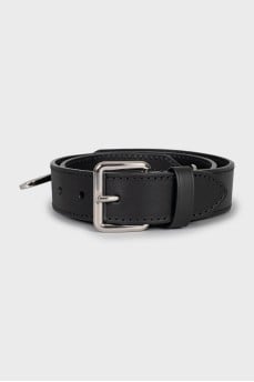 Black leather strap for bag