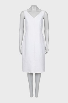 White dress with contrasting seams