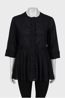 Fitted blouse with 3/4 sleeves