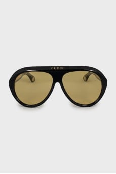 Black Frame Mask Sunglasses