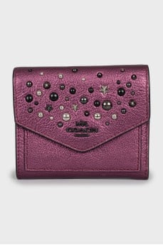 Purple leather wallet