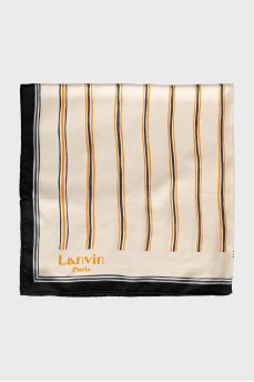 Silk scarf with striped print