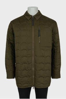 Men's quilted jacket green