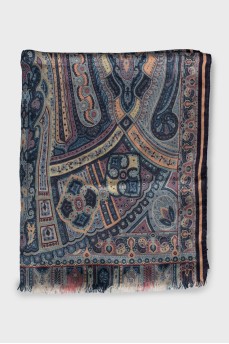 Silk and cashmere scarf