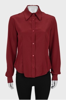 Burgundy Fitted Shirt