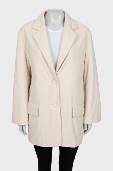 Straight-cut button-down jacket