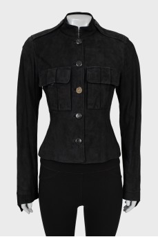 Vintage leather button down jacket