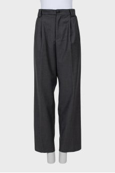 Men's Gray Wool Trousers