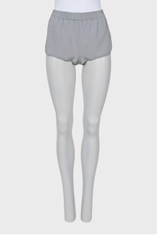 Gray silk shorts