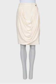 White silk skirt