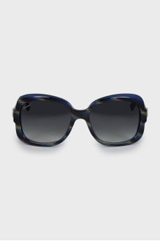 Blue Printed Sunglasses