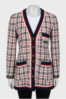 Tweed fitted cardigan