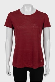 Red linen t-shirt