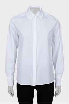 White shirt with hidden buttons