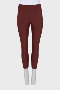 Burgundy skinny trousers