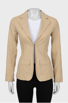 Beige fitted jacket