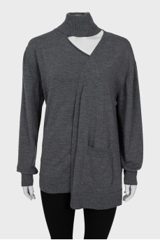 Grey Merino Wool Golf