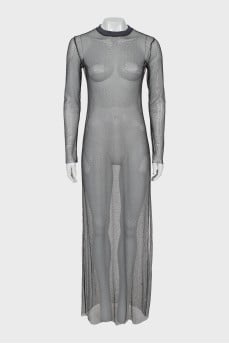 Transparent dress in gray