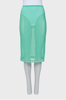 Transparent green skirt