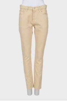 Beige straight jeans