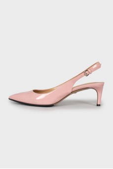 Pink kitten heel shoes