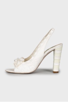 White high heel sandals