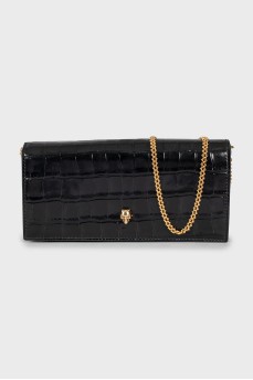 Leather clutch with flap