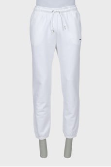 Men's white joggers