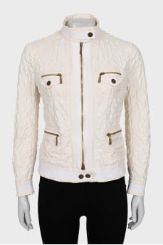 Beige jacket with patch pockets