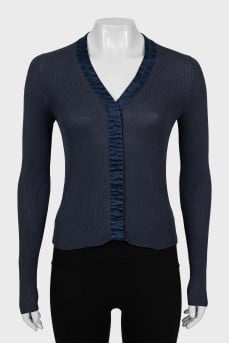 Ribbed fitted cardigan