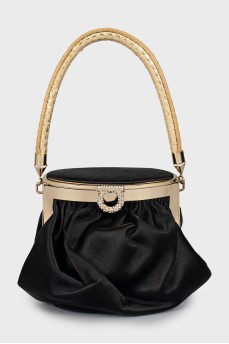 Black bag decorated with crystals