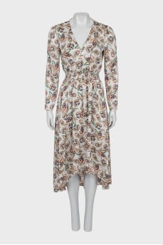 Fitted dress in paisley print