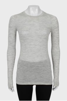 Gray wool long sleeve