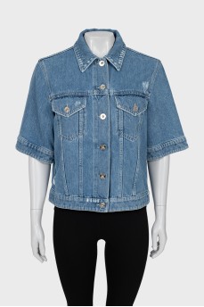 Denim jacket with 3/4 sleeves