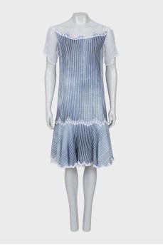 Dress with transparent sleeves
