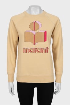 Sweatshirt with branded print
