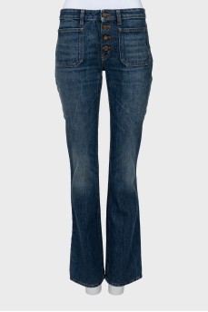 Low rise flared jeans