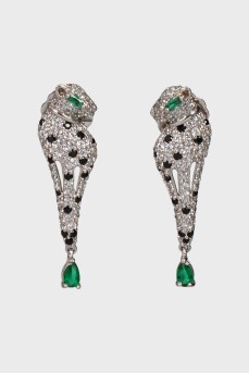 Stud earrings with rhinestones