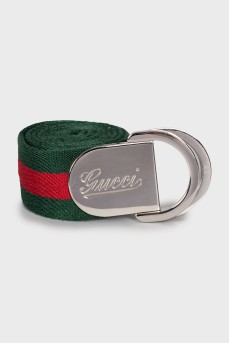 Green and red striped belt