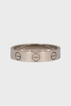 White gold ring Love