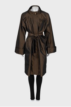 Brown oversized raincoat