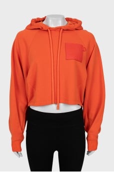 Cropped orange hoodie