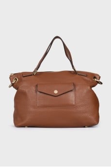 Brown leather bag