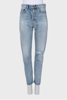 Джинси straight fit на гудзиках