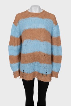 Oversized striped sweater