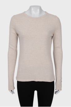 Beige fitted jumper