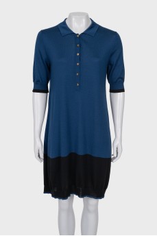 Blue dress with collar